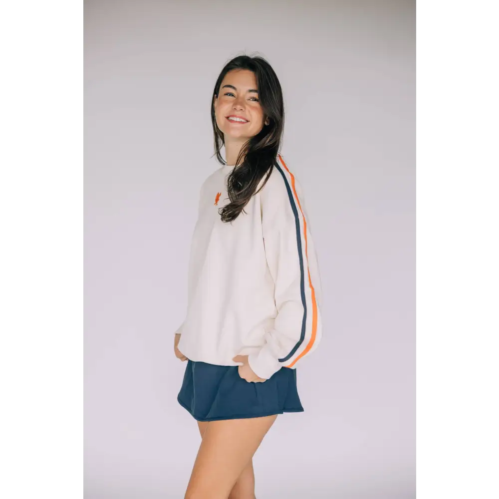 The Megan Crewneck Auburn | Bone