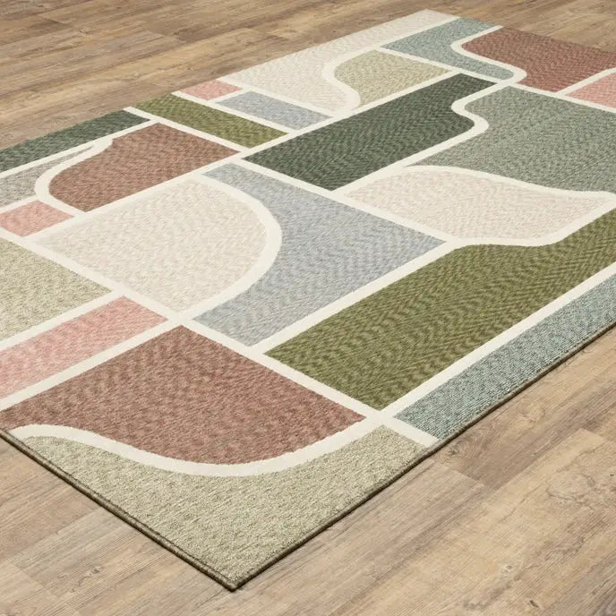 Tisdell Geometric Area Rug - 5’3’’x7’6’’ - Area Rug
