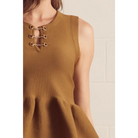 Toffee Peplum Top - Blouse