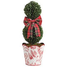 Toile Boxwood Topiary - Christmas