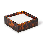Tortoise Scalloped Edge Acrylic Cocktail Napkin Holder - NAPKIN HOLDER