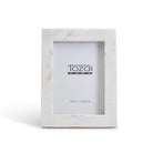 Trident White Marble Photo Frame - White - Gifts