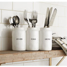 Triple Ceramic Jar Utensil Holder - SERVEWARE