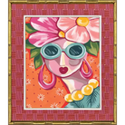 Tropical Lady Pink Art - Fun in the Sun - Artwork