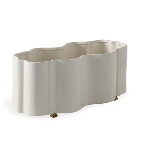 Tuscan Cream Scalloped Planter - Accessories