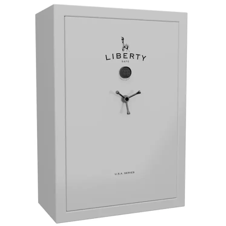 USA 48 - Black Textured - Electronic / White - Gun Safe