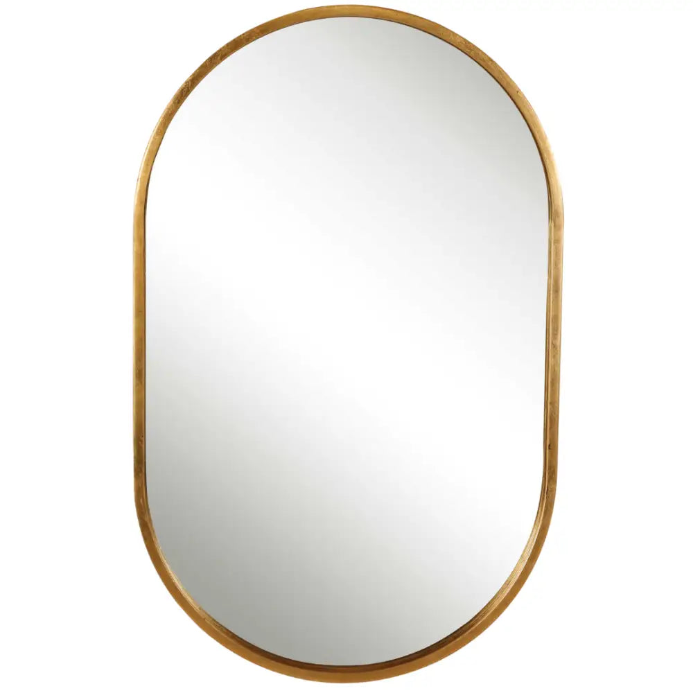 Varina Oval Mirror - 20 W X 32 H X 2 D (in) / Gold - Mirror