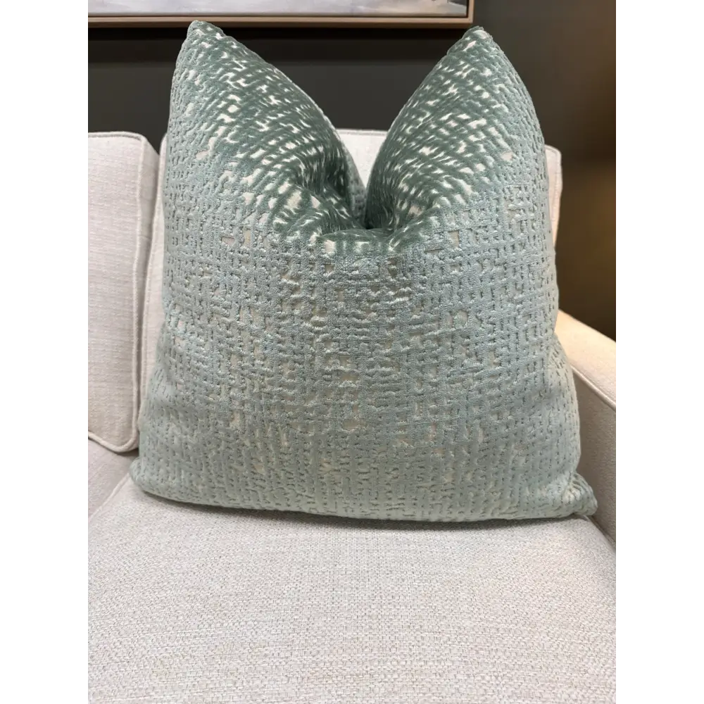Velvet Seafoam Pillow - Throw pillow
