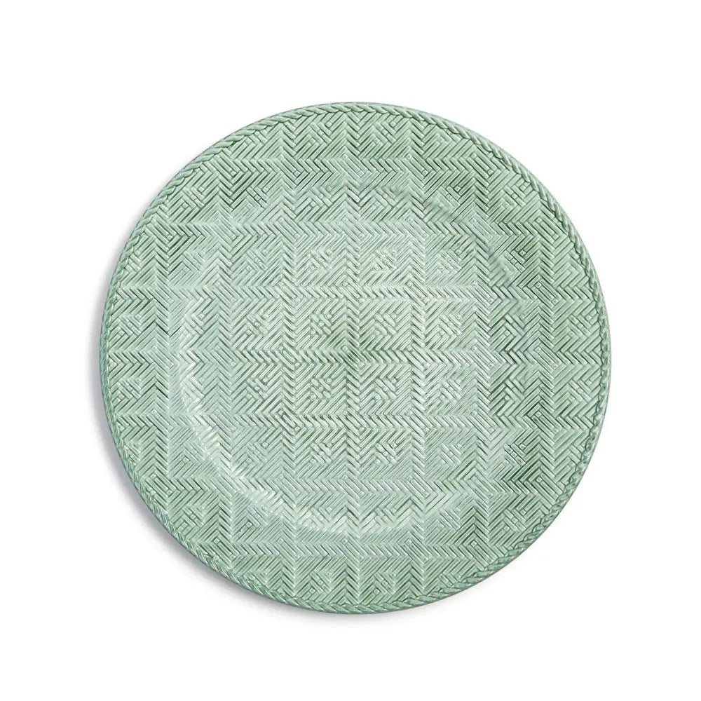 Verdigris Faux Rattan Pattern Charger - charge plate