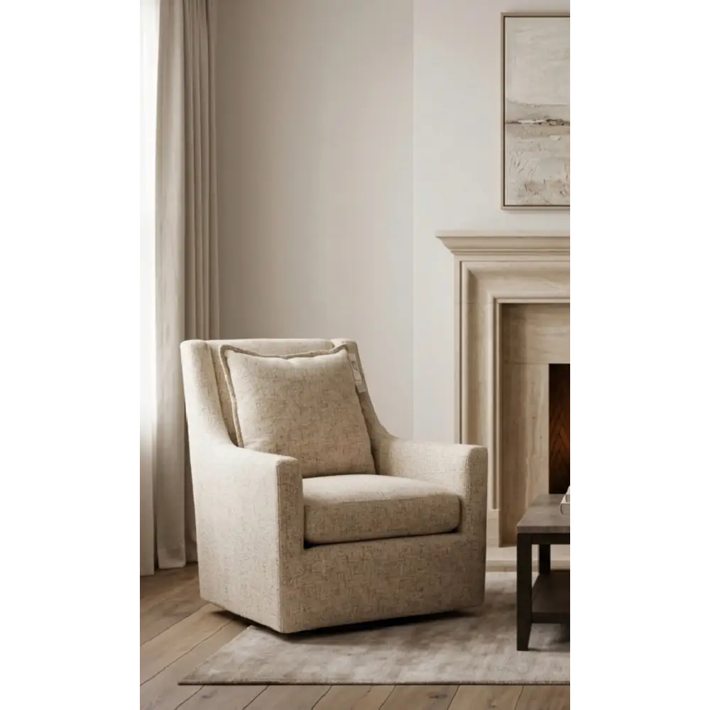 Warner Almond Swivel Chair - Swivel Chair