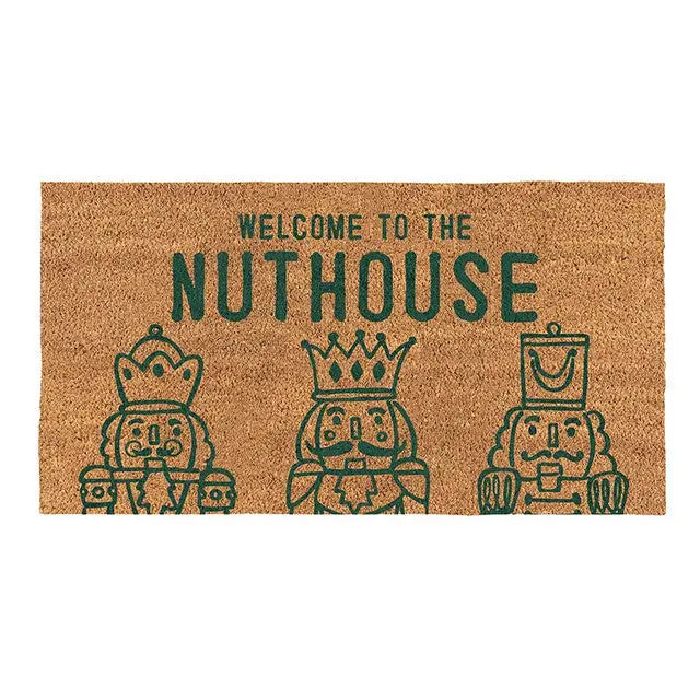Welcome to the Nuthouse - Doormat - Christmas Doormat
