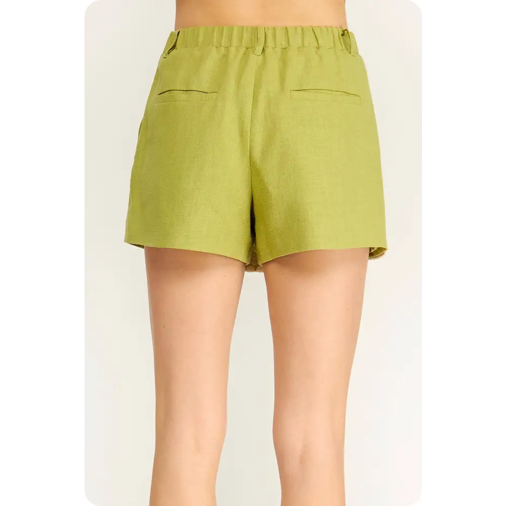 Whipstitch Crochet Embroidery Linen Wrap Skort