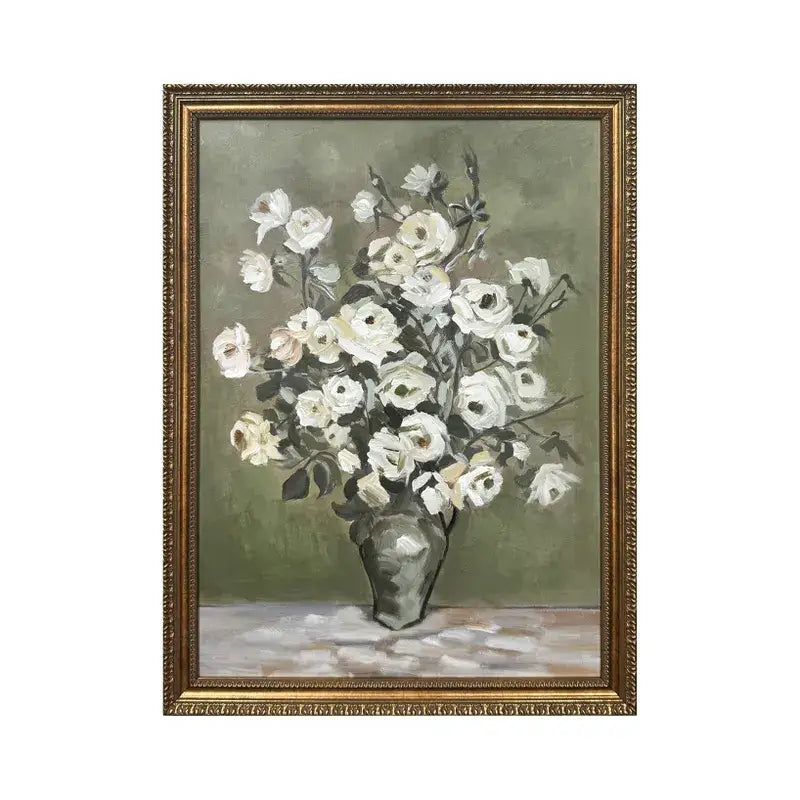 White Floral Art - Artwork