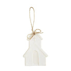 White Glazed Ornament - C - Christmas