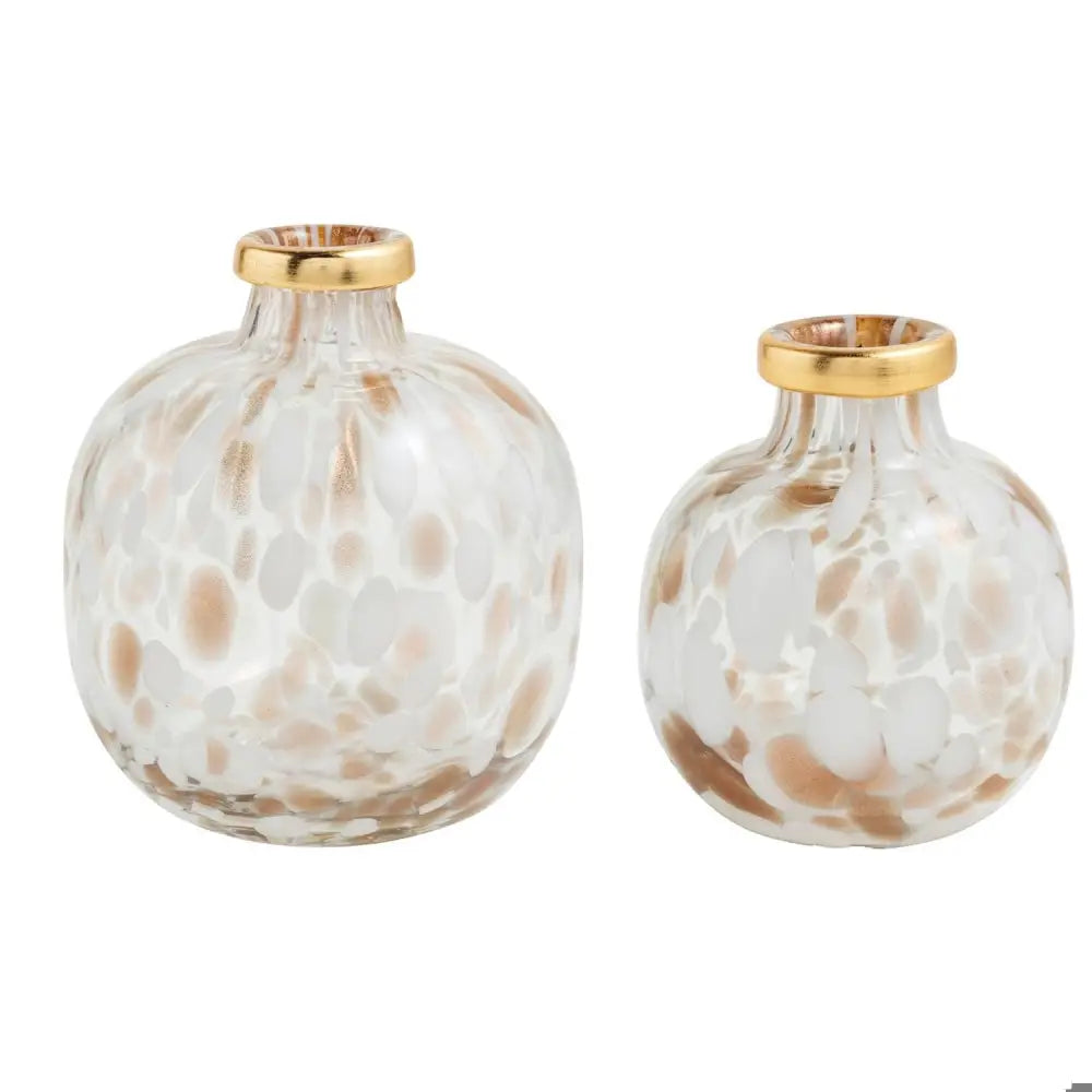 White & Gold Tortoise Vase - Large - Vase