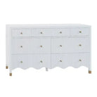 White Scalloped 7 Drawer Dresser - Dresser