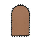 Wood Beaded Arch Decorative Wall Mirror - Black 24 in.