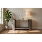 Wood Console with Marble Top - Console