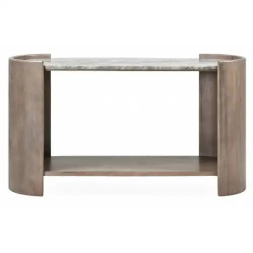 Wood Console with Marble Top - Console
