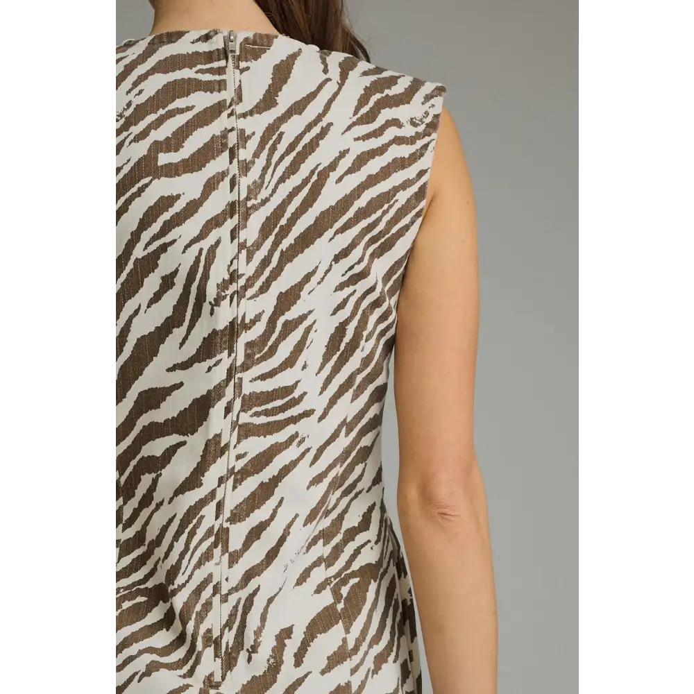 Zebra Print Dress - M - Dress