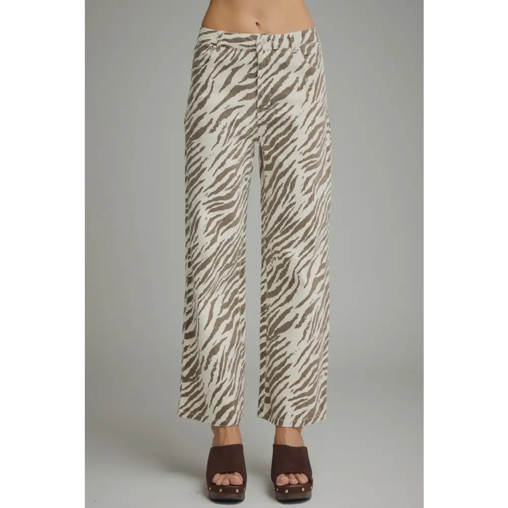 Zebra Print Pants - Pants